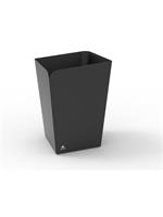 Waste bin, metal, 18 l, ALBA, black