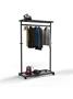 Garment rack, mobile, metal base, ALBA 