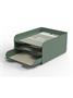 Letter tray, metal, 3 compartments, ALBA, green