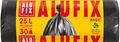 Refuse bag, 25 l, 30 pcs, 44x50 cm, 8 µ, ALUFIX "Economy", black