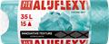 Refuse bag, tie string, LDPE, scented, 35 l, 15 pcs, 53x53 cm, 20 µ, ALUFIX "Aluflexy", turquoise