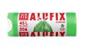 Refuse bag, tie string,  45 l, 20 pcs, 60x60 cm, 14 µ, ALUFIX, "Prémium", green