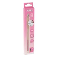 Mechanical pencil, HB, hexagonal, with replacement tip, APLI “Infinite”, pink