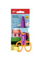 Creative scissors, curved, APLI Kids “Curved”, purple–orange