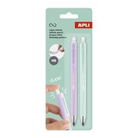Mechanical pencil, HB, push-button, APLI “Infinite Click”, purple and green
