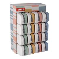 Pencil case, display, zippered, silicone, two-tone, APLI “Up North”, assorted colours