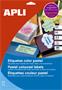 Label, 210x297 mm, coloured, APLI, pastel pink, 20 labels/package