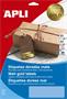 Label, for laser printers and copier, 45,7x21,2 mm, APLI, matt gold, 960 labels/package