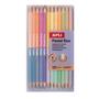 Coloured pencil set, double-ended, triangular, APLI "Pastel Duo", 24 different pastel colours