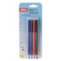 Gel pen, 0.5 mm, push-button, erasable, APLI “Erasable”, assorted colours