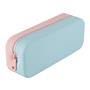 Pencil case, display, zippered, silicone, two-tone, APLI “Pastel”, assorted colours