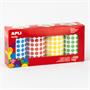 Round stickers, 10.5 mm, APLI Kids “Stickers”, 4 rolls, assorted colours