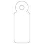 Strung ticket, 11x29 mm, APLI, white