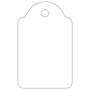 Strung ticket, 22x35 mm, APLI, white