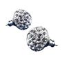 Earrings with natur white SWAROVSKI® crystal, hemisphere, 10mm, ART CRYSTELLA®