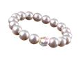 Bracelet, with SWAROVSKI® pearls, pearl white, ART CRYSTELLA®