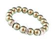 Bracelet, pearl green SWAROVSKI®, with white rondell diamond, 10mm, ART CRYSTELLA® M