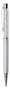 Ballpen, white, filled with white SWAROVSKI® crystals, 14 cm, ART CRYSTELLA®