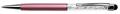 Stylus Ballpen, light violet, filled with white SWAROVSKI® crystals, 14 cm, ART CRYSTELLA®