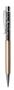 Ballpoint pen, gold, filled with black diamonds of SWAROVSKI®, 14 cm, ART CRYSTELLA®