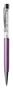 Ballpoint pen, lilac, filled with white diamonds of SWAROVSKI®, 14 cm, ART CRYSTELLA®
