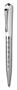 Ballpen, white-silver, "Rialto", decorated with light turquoise SWAROVSKI® crystal, 14cm, ART CRYSTELLA®