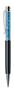 Ballpen, black, filled with aquamarine SWAROVSKI® crystals, 14 cm, ART CRYSTELLA®