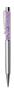 Ballpen, silver, filled with violet SWAROVSKI® crystals, 14 cm, ART CRYSTELLA®