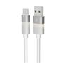 Charger cable, USB-A - USB-C, 18W, 1 m, AVAX "CB312 Glowy", white