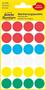 Label, 18 mm, circular, AVERY ZWECKFORM, 5 assorted colors, 96 label/pack