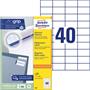 Label, universal, 52,5x29,7 mm, AVERY ZWECKFORM, 4000 label/pack