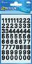 Stickers, numbers, 0-9, AVERY ZWECKFORM, black, 120 Stickers/csomag