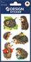 Stickers, paper, 3 sheets, 76x120 mm, AVERY ZWECKFORM, hedgehogs
