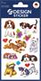 Stickers, paper, 3 sheets, AVERY ZWECKFORM, puppies