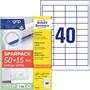 Label, universal, 48,5x25,4 mm, AVERY ZWECKFORM, "Sparpack", 2600 label/pack