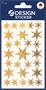 Window sticker, transparent, 2 sheets, AVERY ZWECKFORM, gold stars