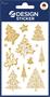 Sticker, paper, Christmas, 1 sheet, AVERY ZWECKFORM, gold pine trees
