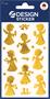 Window sticker, 2 sheets, AVERY ZWECKFORM, gold angels