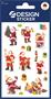 Window sticker, 2 sheets, AVERY ZWECKFORM, glittering Santa Clauses