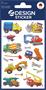 Stickers, paper, 2 sheets, AVERY ZWECKFORM, construction vehicles