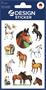 Stickers, paper, 2 sheets, AVERY ZWECKFORM, glittering horses