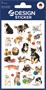 Stickers, paper, 3 sheets, AVERY ZWECKFORM, cats and dogs