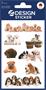 Stickers, paper, 3 sheets, AVERY ZWECKFORM, puppies