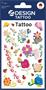 Stickers, tattoos, 1 sheet, AVERY ZWECKFORM, colorful flowers