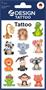 Stickers, tattoos, 1 sheet, AVERY ZWECKFORM, animals
