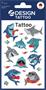 Stickers, tattoos, 1 sheet, AVERY ZWECKFORM,  sharks