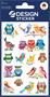 Sticker, paper, 3 sheets, 76x120 mm, AVERY ZWECKFORM, "Z-Design No.57512", owl