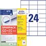 Label, universal, 70x36 mm, AVERY ZWECKFORM, "Sparpack" 1560 label/pack