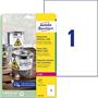 Label, 210x297 mm, polyester, weatherproof, 210x297 mm, AVERY ZWECKFORM, white, 20 label/pack
