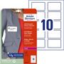 Label, removeable, round corner, 80x50 mm, for textil, AVERY ZWECKFORM, 200 label/pack